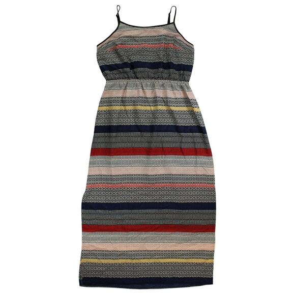 Vince Camuto Sleeveless Maxi Dress M Multicolor Stripe Pattern Lined - Picture 1 of 7